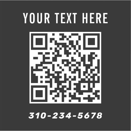 Creëer uw eigen Qr-codewagen Sticker (Voorkant)