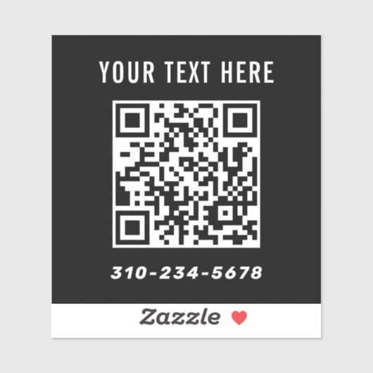 Creëer uw eigen Qr-codewagen Sticker (Vel)