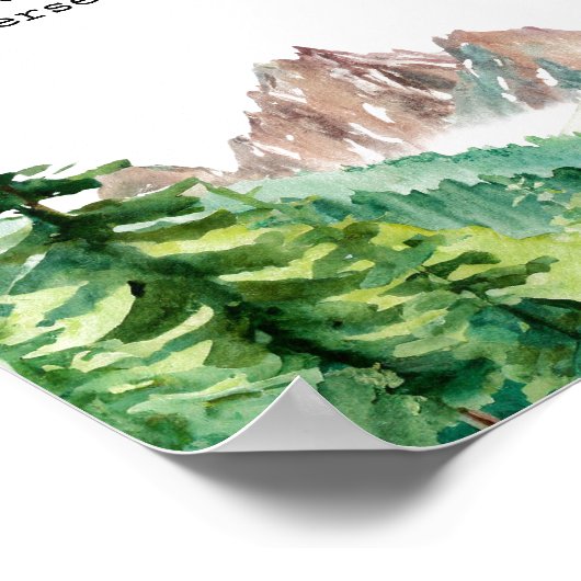 Creëer Uw eigen Quote Berglandschap Poster (Hoek)