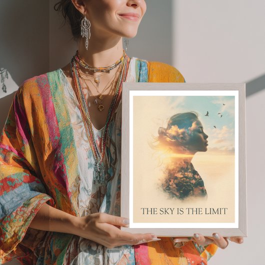 Creëer Uw Eigen Quote-Dromerige Vrouw & Natuur Poster