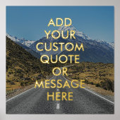 Creëer Uw eigen Quote Gold Foil Poster (Voorkant)