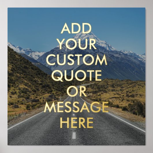 Creëer Uw eigen Quote Gold Foil Poster (Voorkant)