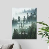 Creëer Uw eigen Quote Natuur Landscape Canvas Afdruk