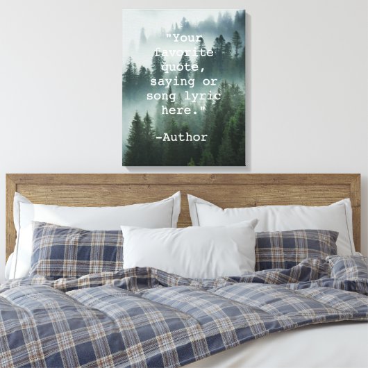 Creëer Uw eigen Quote Natuur Landscape Canvas Afdruk (Insitu (Slaapkamer))