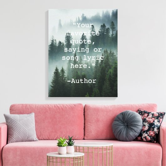 Creëer Uw eigen Quote Natuur Landscape Canvas Afdruk (Insitu (Woonkamer))