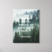 Creëer Uw eigen Quote Natuur Landscape Canvas Afdruk (Voorkant)