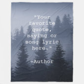 Creëer Uw eigen Quote Natuur Landscape Fleece Deken (Voorkant)