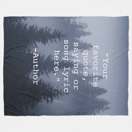 Creëer Uw eigen Quote Natuur Landscape Fleece Deken (Voorkant (Horizontaal))