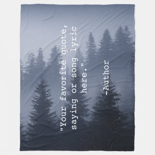 Creëer Uw eigen Quote Natuur Landscape Fleece Deken (Voorkant)