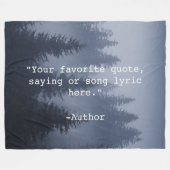 Creëer Uw eigen Quote Natuur Landscape Fleece Deken (Voorkant (Horizontaal))