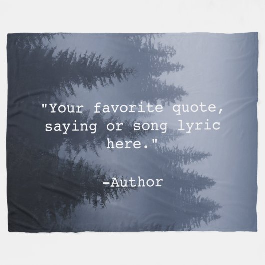 Creëer Uw eigen Quote Natuur Landscape Fleece Deken (Voorkant (Horizontaal))