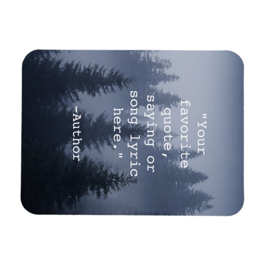 Creëer Uw eigen Quote Natuur Landscape Magneet (Horizontaal)