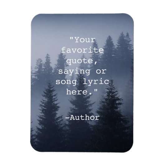 Creëer Uw eigen Quote Natuur Landscape Magneet (Verticaal)