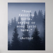 Creëer Uw eigen Quote Natuur Landscape Poster (Voorkant)