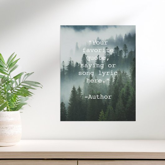 Creëer Uw eigen Quote Natuur Landscape Poster