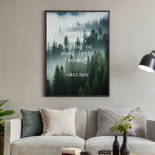 Creëer Uw eigen Quote Natuur Landscape Poster