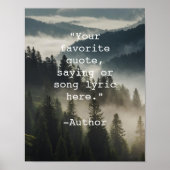 Creëer Uw eigen Quote Natuur Landscape Poster (Voorkant)