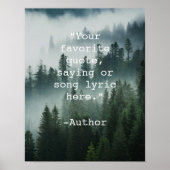 Creëer Uw eigen Quote Natuur Landscape Poster (Voorkant)