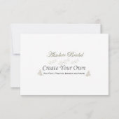 Creëer Uw eigen R.S.V.P.s. RSVP Kaartje (Achterkant)