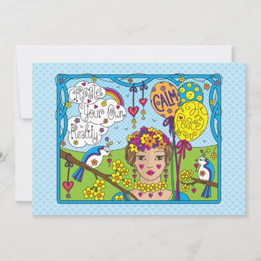 Creëer Uw eigen realiteit_Platte kaart 7"x5" (Voorkant)