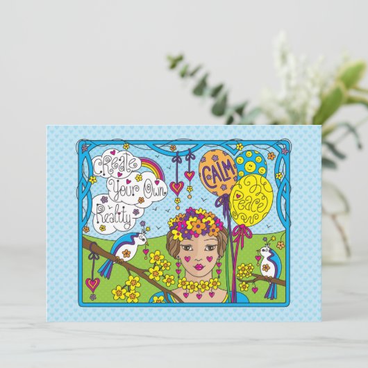 Creëer Uw eigen realiteit_Platte kaart 7"x5" (Staand voorkant)