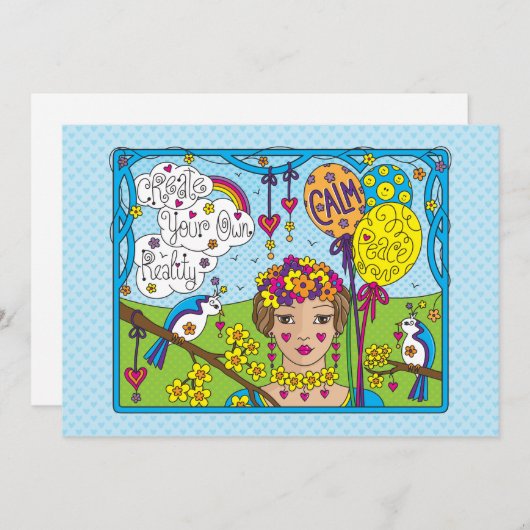 Creëer Uw eigen realiteit_Platte kaart 7"x5" (Voorkant / Achterkant)