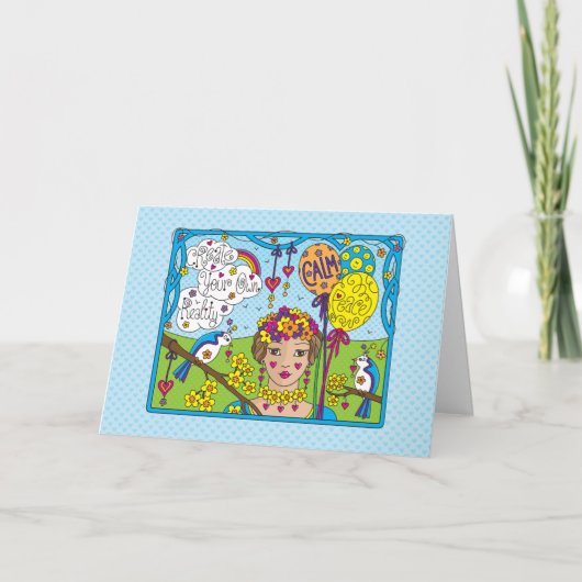 Creëer Uw eigen realiteit_Wenskaart Kaart (Voorkant)