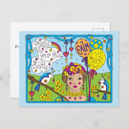 Creëer Uw eigen Reality_ Briefkaart (Voorkant / Achterkant)