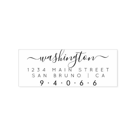 Creëer Uw eigen rechthoekige retouradres voor de f Rubberstempel (Afrduk)