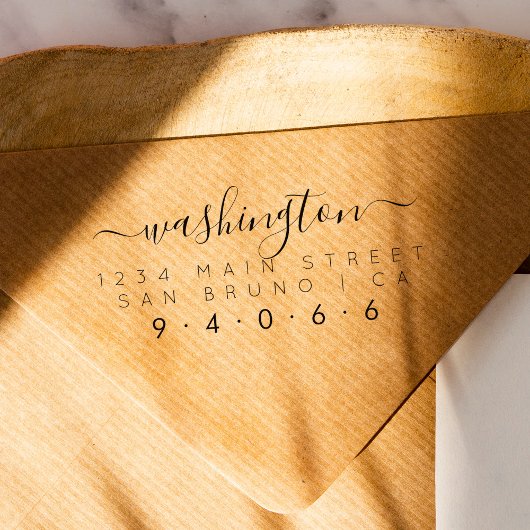 Creëer Uw eigen rechthoekige retouradres voor de f Zelfinktende Stempel