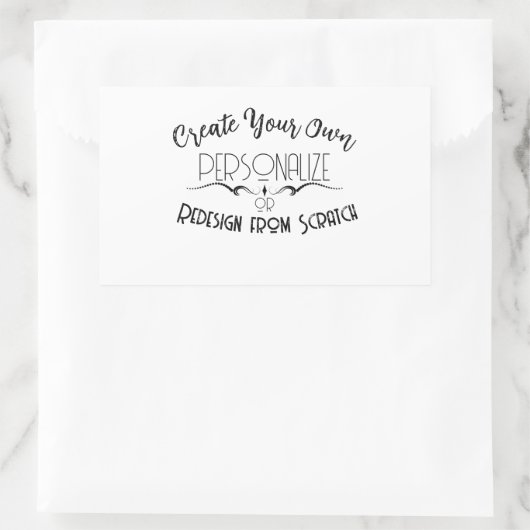 Creëer Uw eigen Rechthoekige Sticker (Tas)