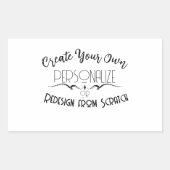 Creëer Uw eigen Rechthoekige Sticker (Voorkant)