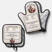 Creëer uw eigen Recipe keepaardbuffel toevoegen Fo Ovenwant & Pannenlap Set (Voorkant / Achterkant)