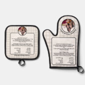 Creëer uw eigen Recipe keepaardbuffel toevoegen Fo Ovenwant & Pannenlap Set (Voorkant)