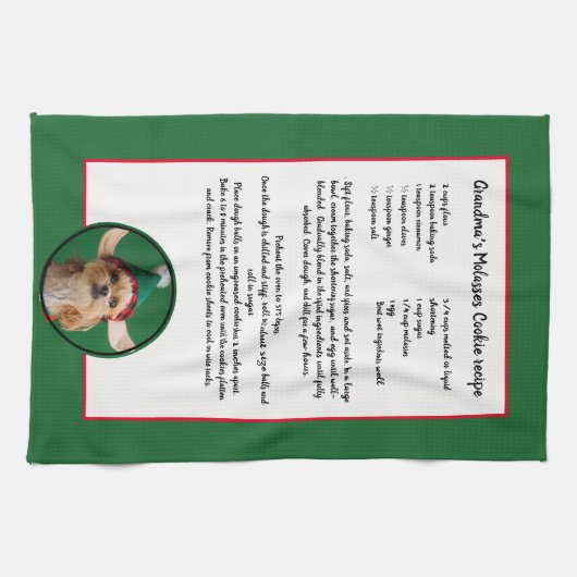 Creëer uw eigen Recipe-keepaardje toevoegen Foto Theedoek (Horizontaal)