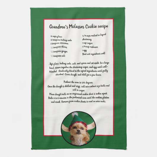 Creëer uw eigen Recipe-keepaardje toevoegen Foto Theedoek (Verticaal)