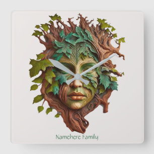 Creëer Uw eigen Red Bark Dryad Vierkante Klok