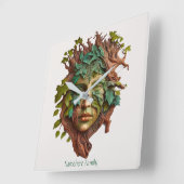 Creëer Uw eigen Red Bark Dryad Vierkante Klok (Hoek)