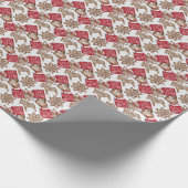 Creëer Uw eigen Red & Gold Hygge Cookies & Cacao Cadeaupapier (Hoek)