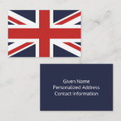 Creëer Uw eigen Red Union Jack Visitekaartje (Voorkant / Achterkant)