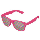 Creëer Uw eigen Regenboog Gingham Retro Zonnebril (Gekanteld)