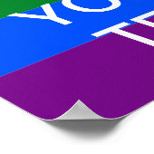 Creëer uw eigen regenboog "KEEP KALM" Poster! Poster (Hoek)