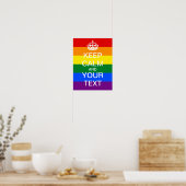 Creëer uw eigen regenboog "KEEP KALM" Poster! Poster (Keuken)