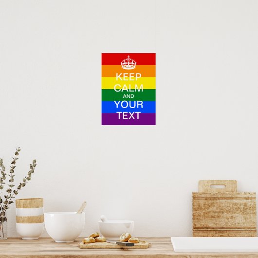 Creëer uw eigen regenboog "KEEP KALM" Poster! Poster (Keuken)