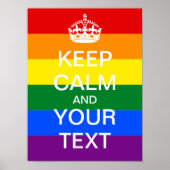 Creëer uw eigen regenboog "KEEP KALM" Poster! Poster (Voorkant)