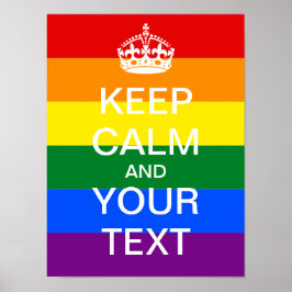 Creëer uw eigen regenboog "KEEP KALM" Poster! Poster