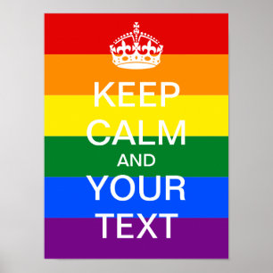 Creëer uw eigen regenboog "KEEP KALM" Poster! Poster