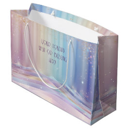 Creëer uw eigen regenboog kerst vallende sneeuw groot cadeauzakje