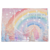 Creëer uw eigen regenboog kerstbomen groot cadeauzakje (Voorkant)