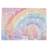 Creëer uw eigen regenboog kerstbomen groot cadeauzakje (Achterkant)